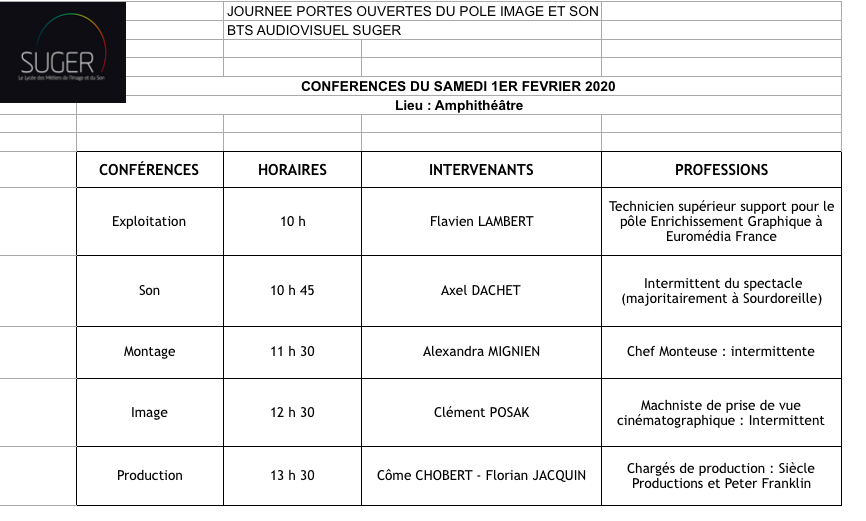 Jpo Du Bts Audiovisuel Bac Pro Photo Option Cinema Audiovisuel Lycee Suger